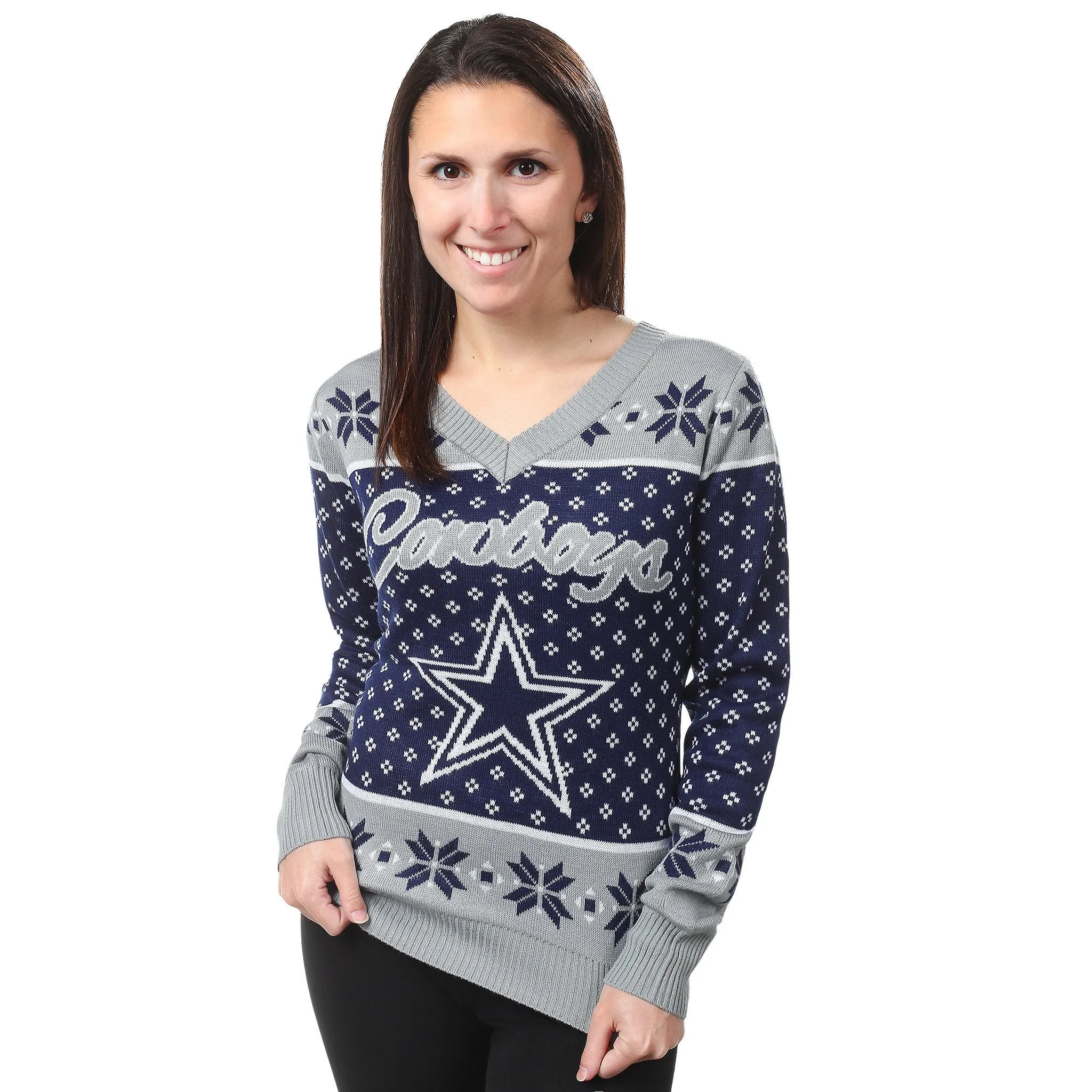 Dallas Cowboys Womens Festive Christmas NFL Sweater