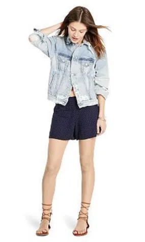 Denim & Supply Ralph Lauren Women's Star Print Shorts, Navy, L