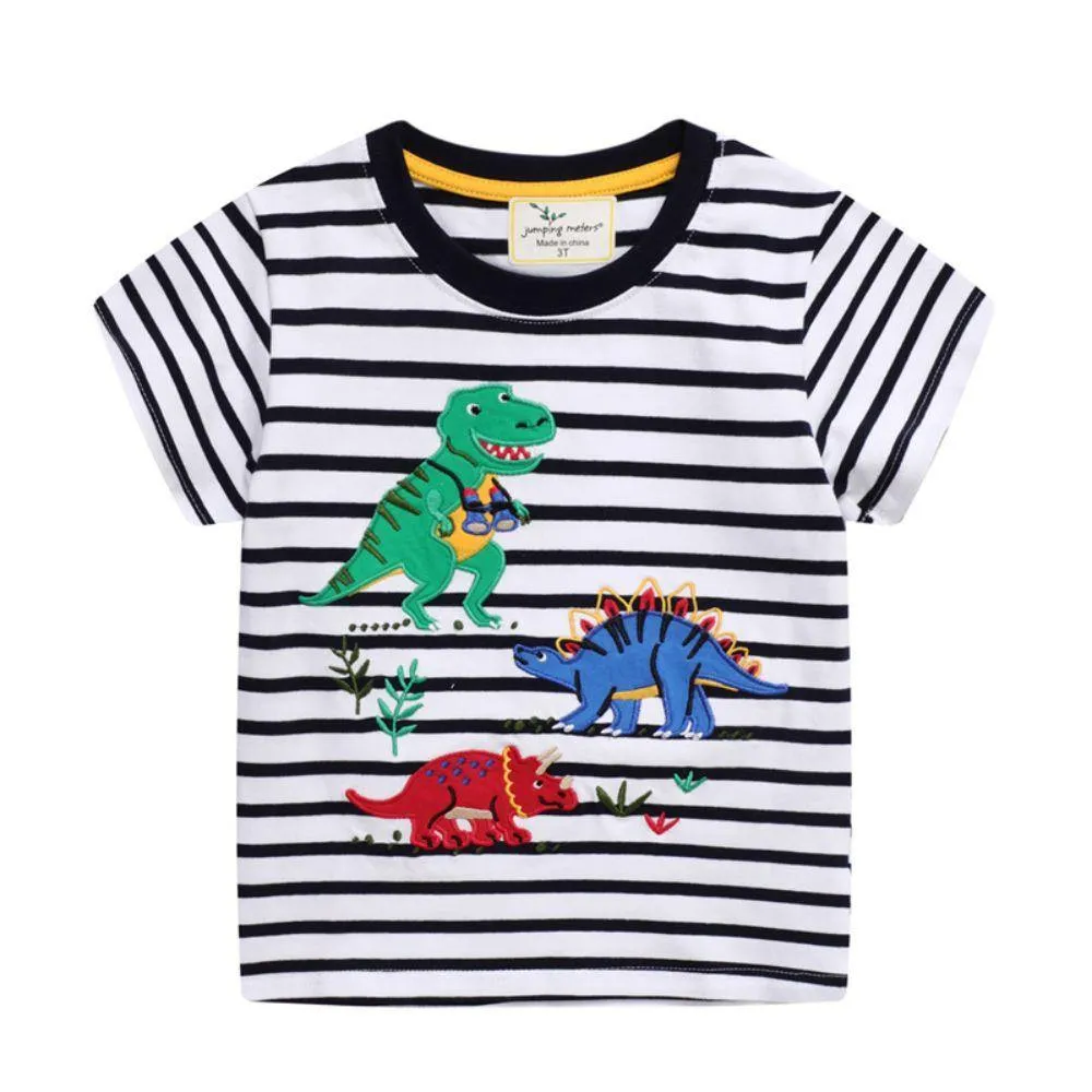 DINOSAURS ON THE WAY PRINTED GRAPHIC T-SHIRT