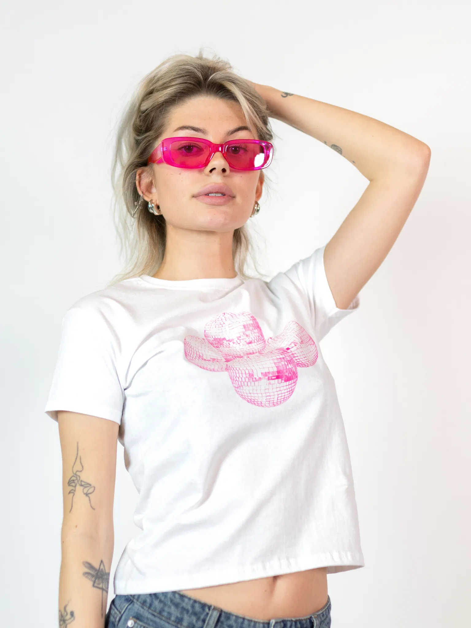 DISCO BOLL (rosa), BABY TEE - VIT