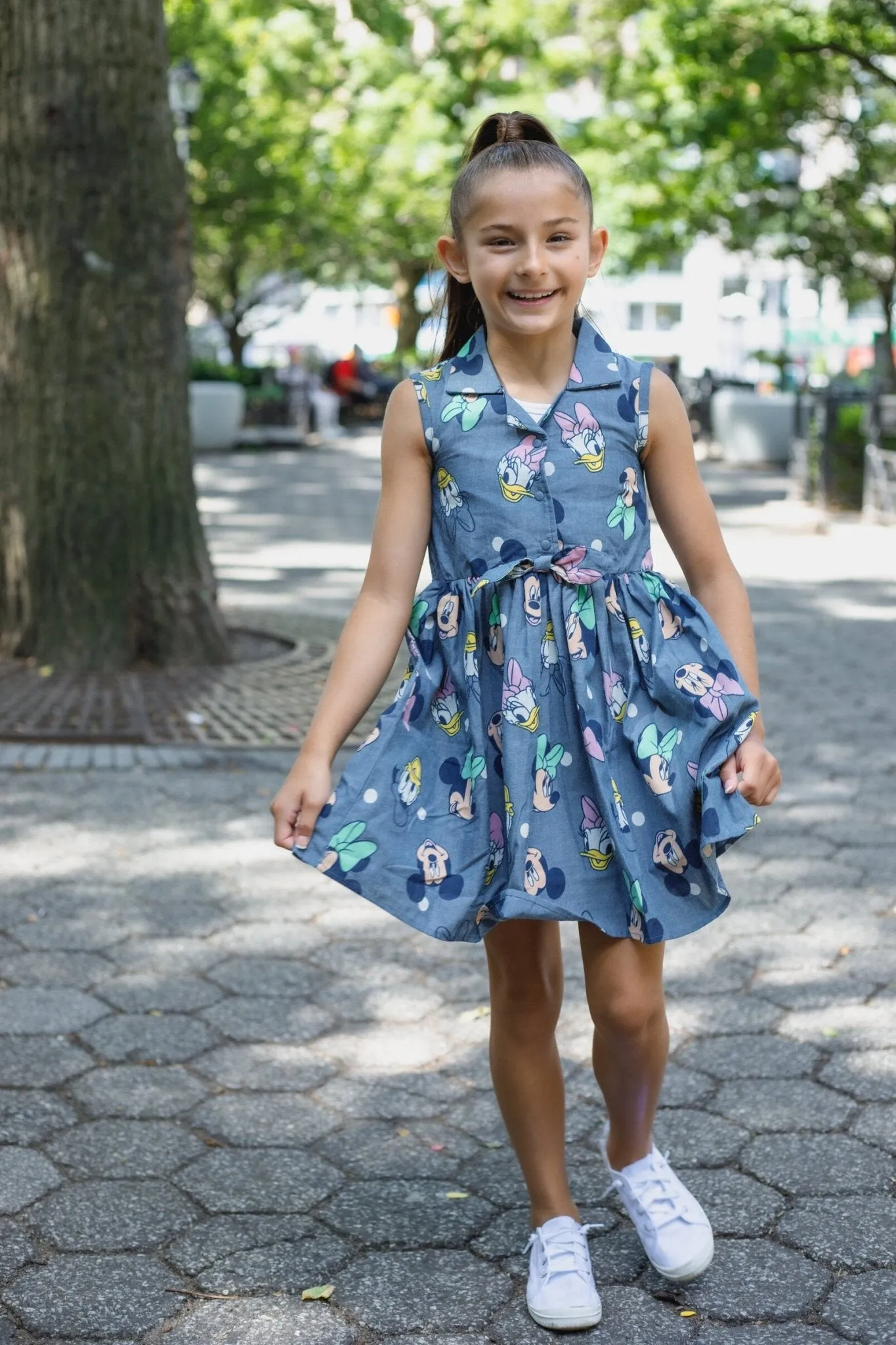 Disney Mickey Mouse Chambray Skater Dress