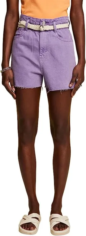 ESPRIT Shorts Cut-Off Denim Purple - 033CC1C301