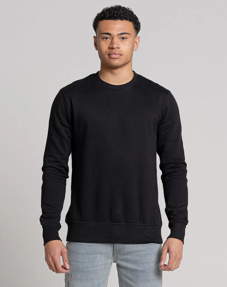 ESSENTIAL PLAIN SWEATSHIRT | BLACK