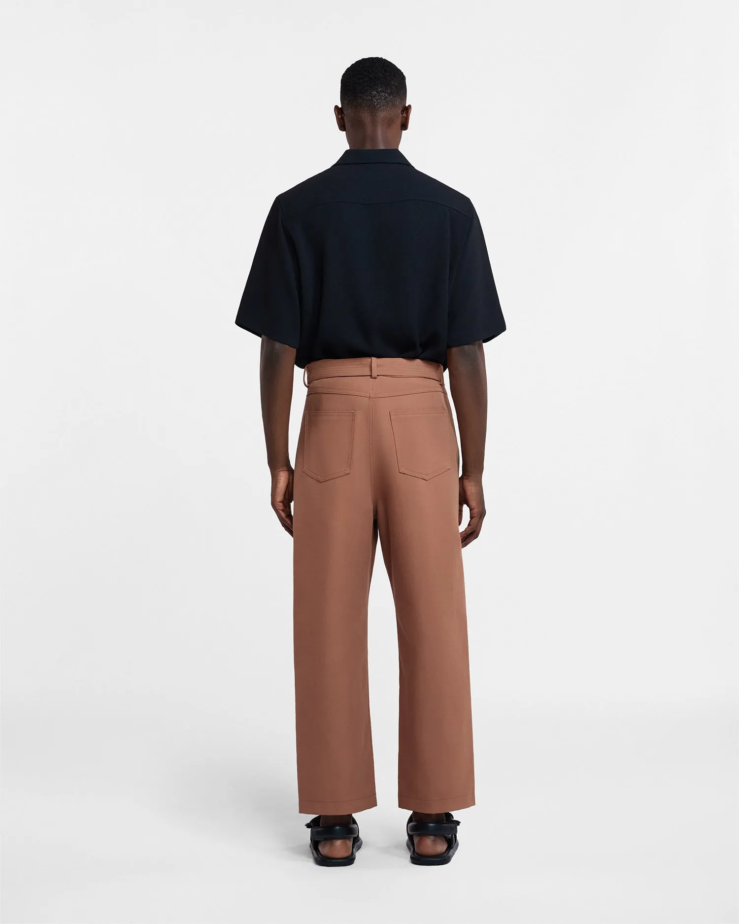 Ferre - Sale Structured Twill Pants - Rust Twill