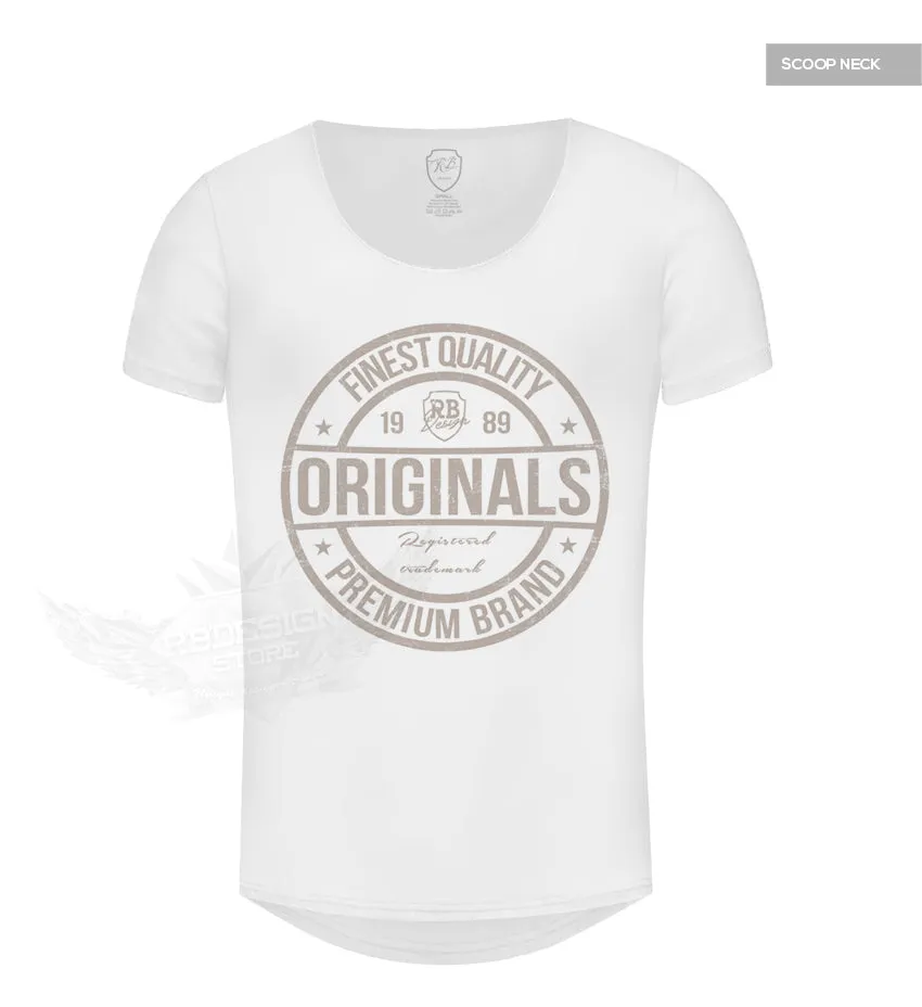 Finest Quality RB Design Mens White T-shirt Muscle Fit "Originals" MD911