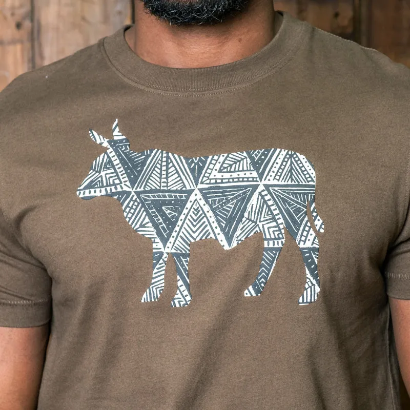 Geo Tribal Nguni Crew Tee Fatigue