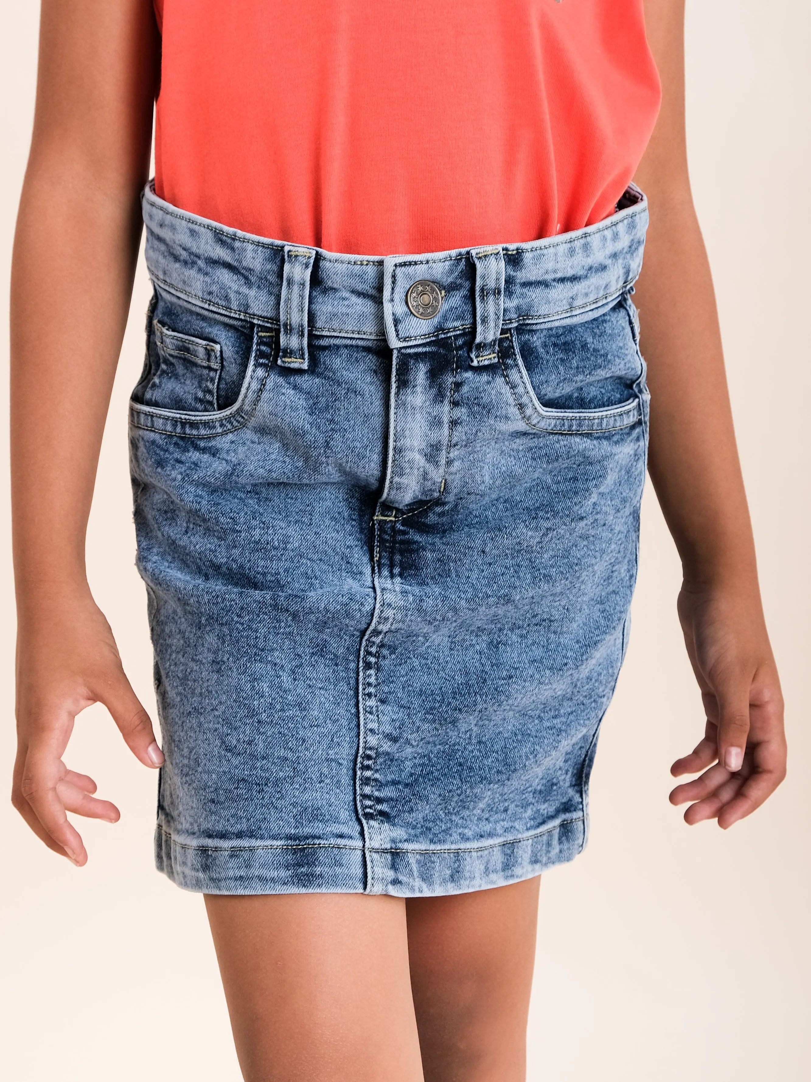 Girls Fashion Denim Skirt