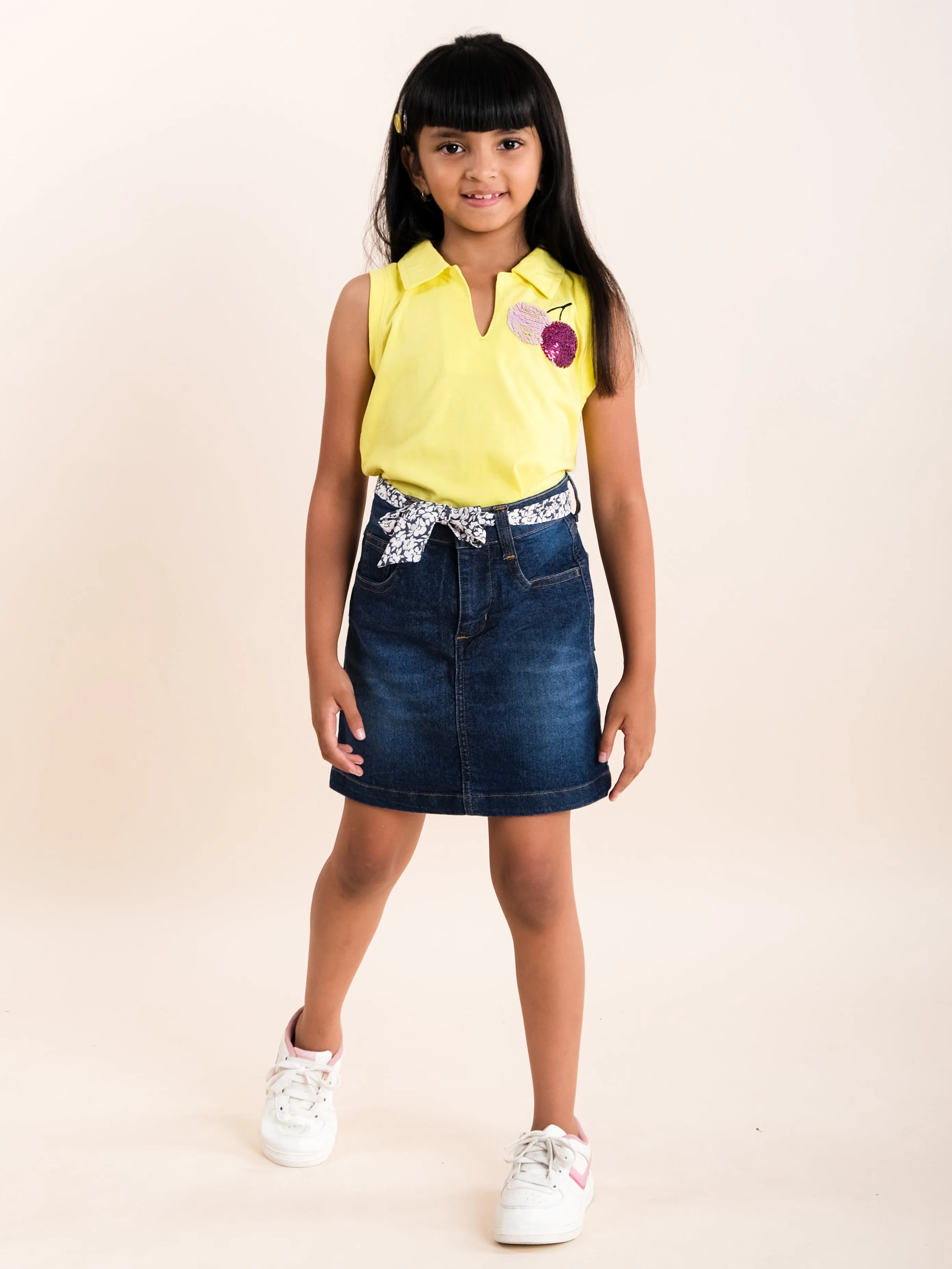 Girls Fashion Denim Skirt