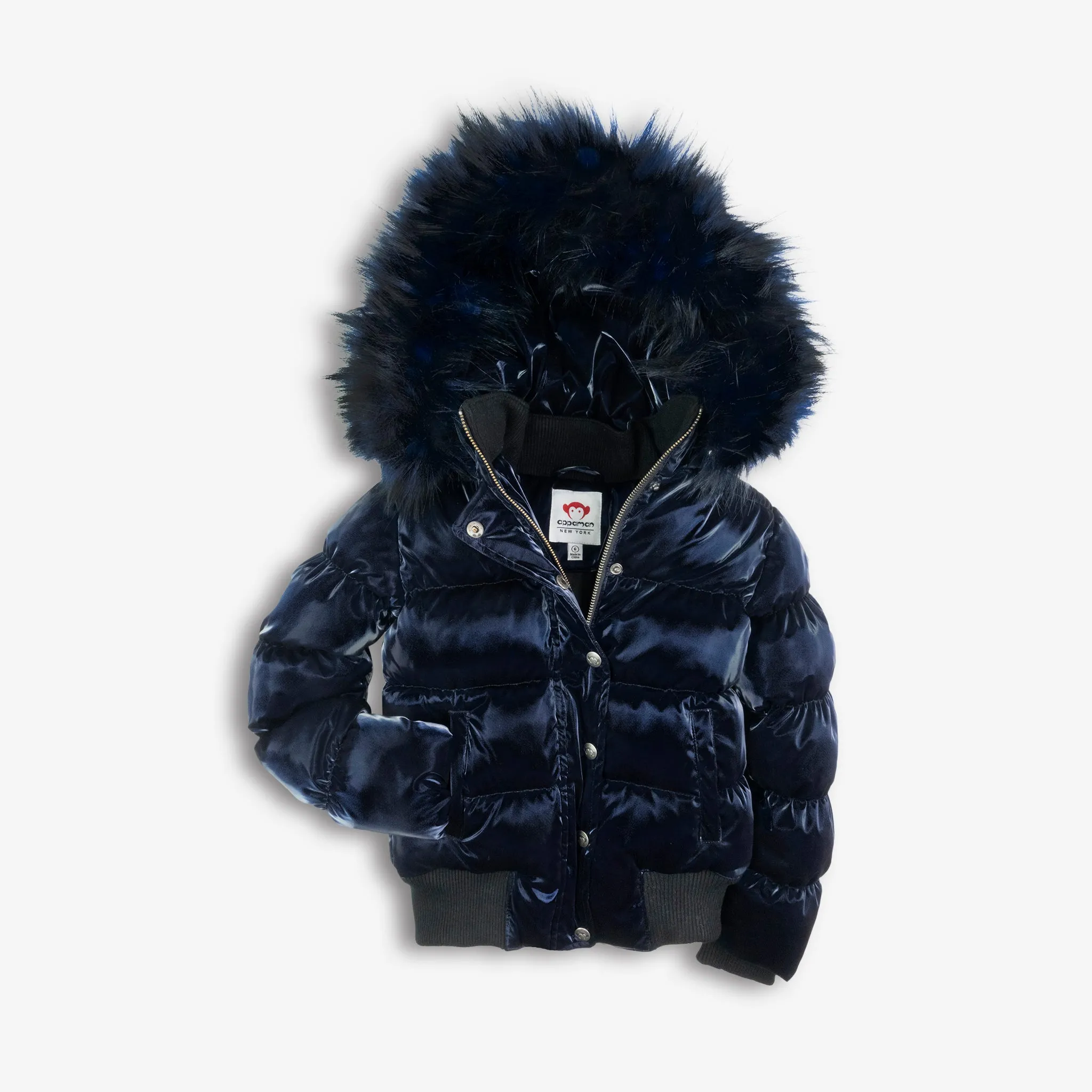 Navy Shine Kyla Puffer Coat