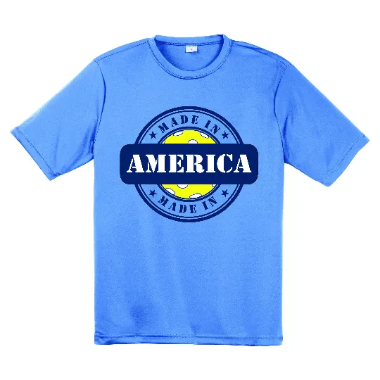 Made In America With Pickleball | Clearance Men’s Short Sleeve Pickleball Shirt | 100% Polyester