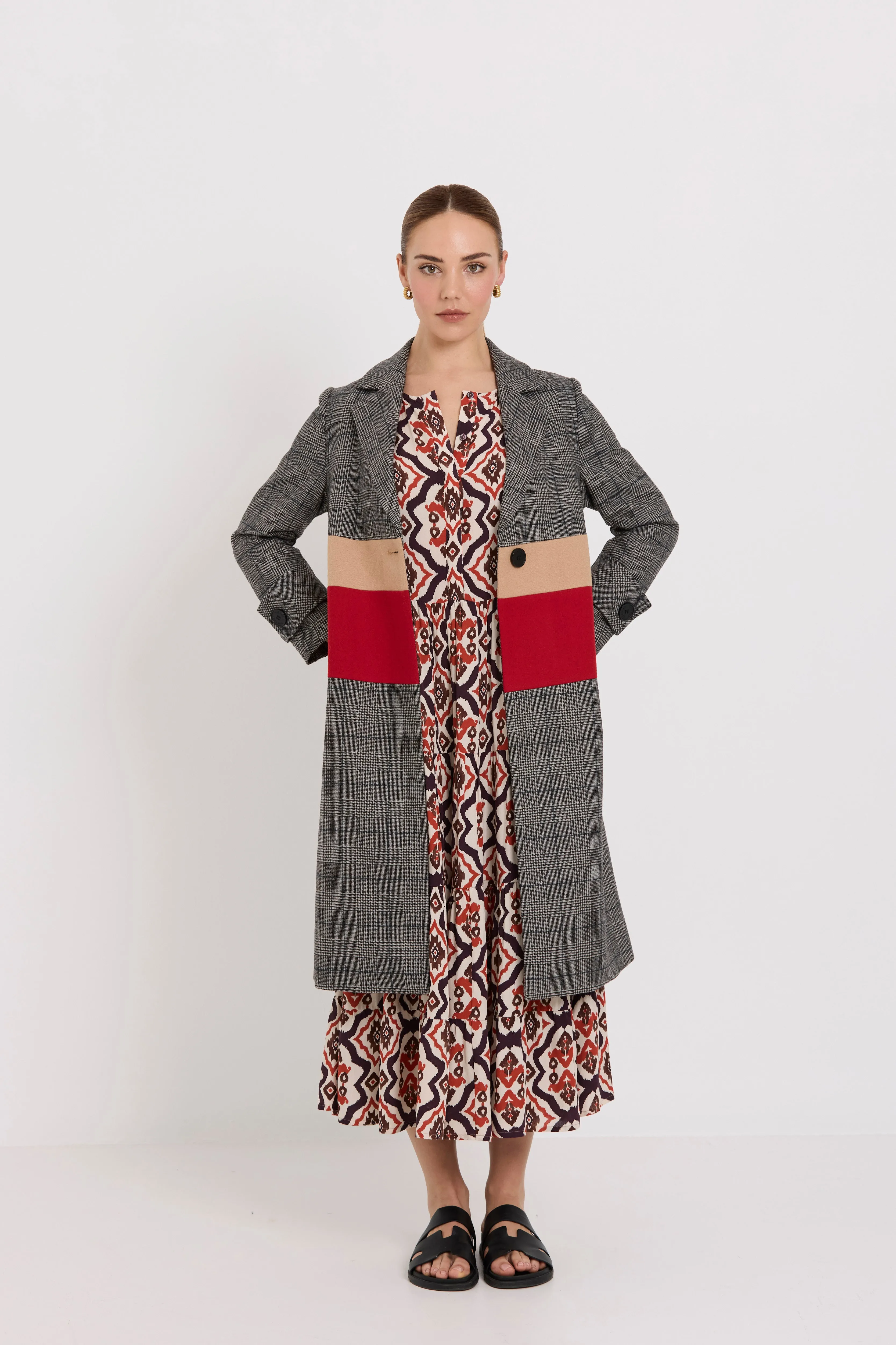 Madison Coat | Plaid/Stripe