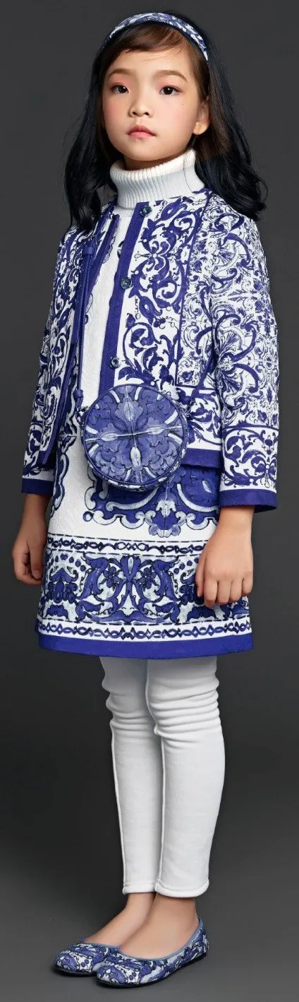 'Majolica' Tile Printed Jacket - Blue or Red