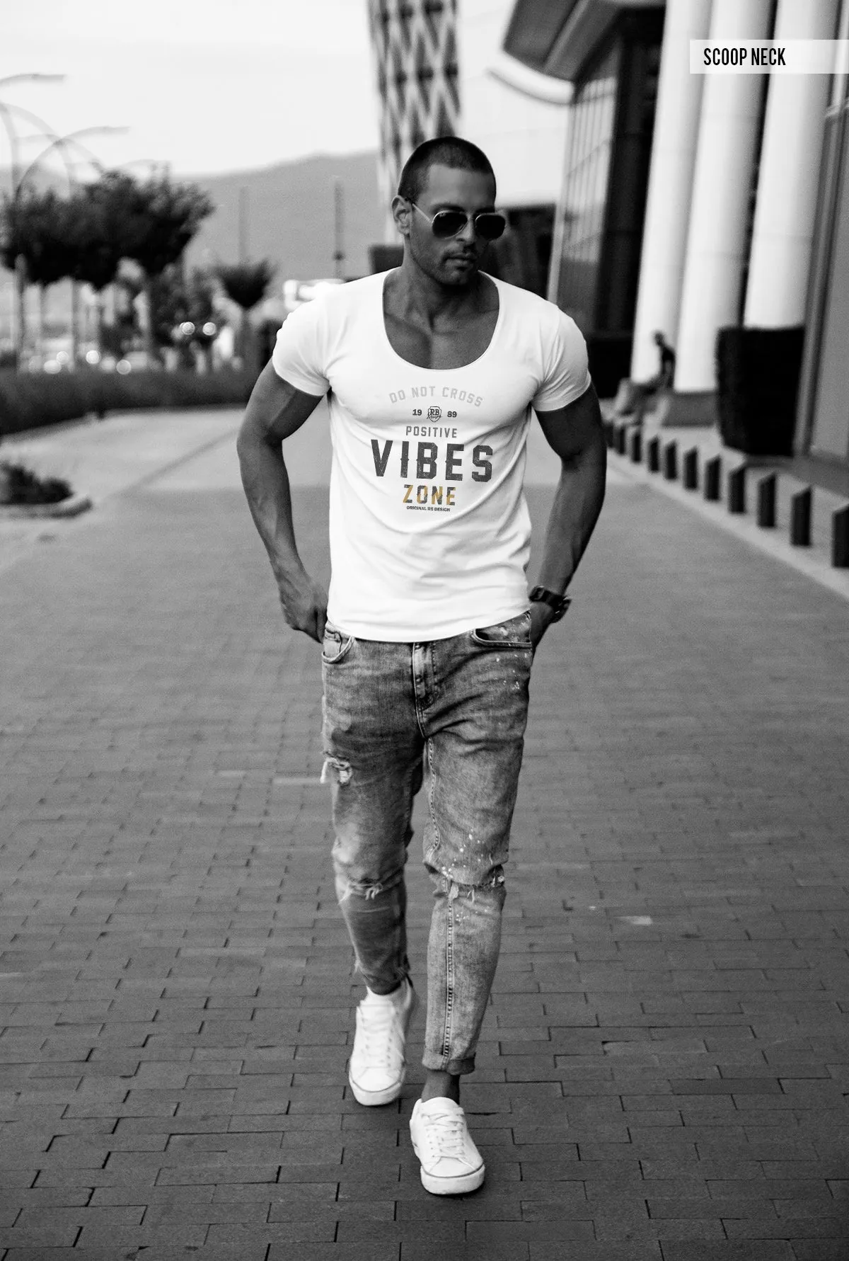 Men's T-shirt "Positive Vibes Zone" MD977