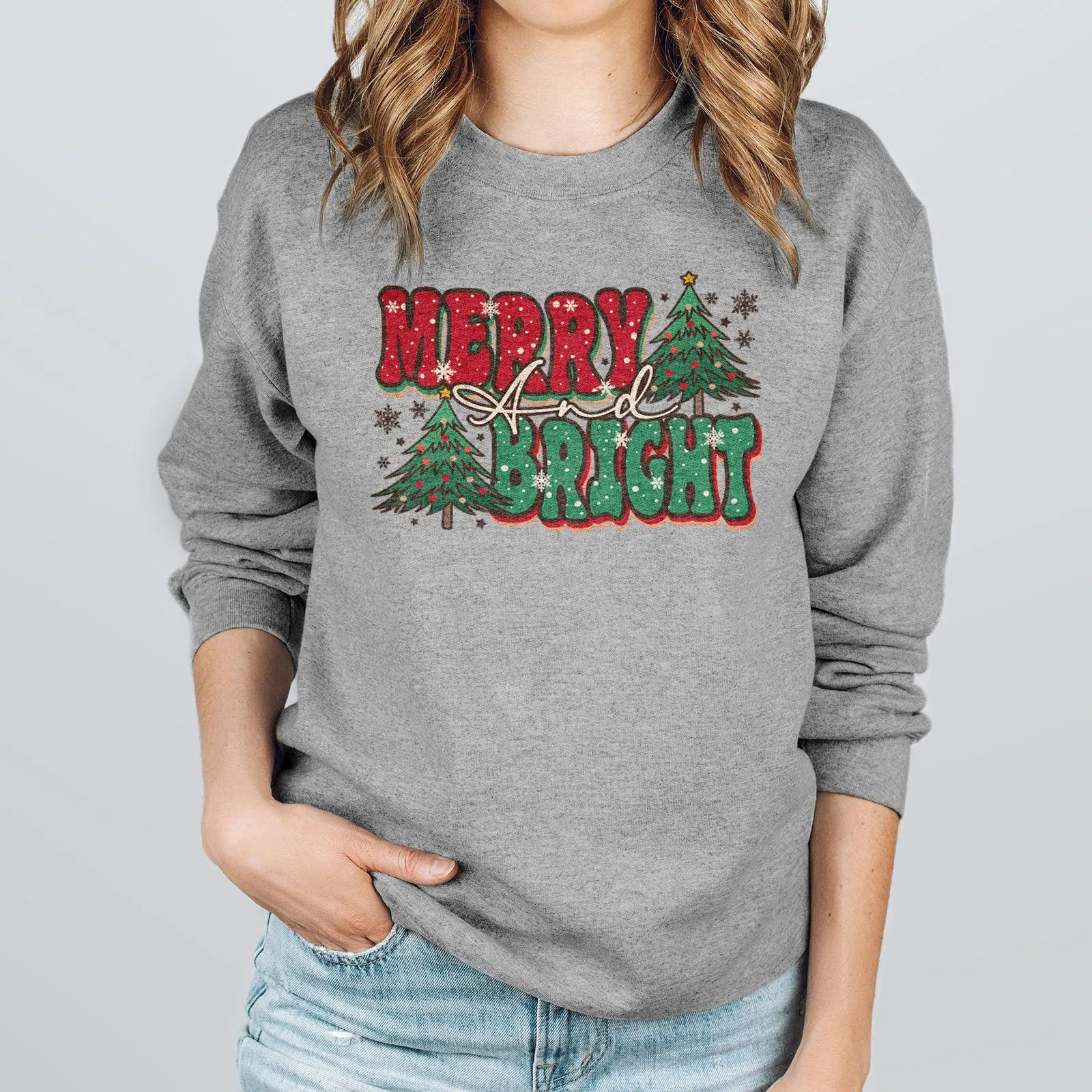 Merry And Bright Bold Sweatshirt