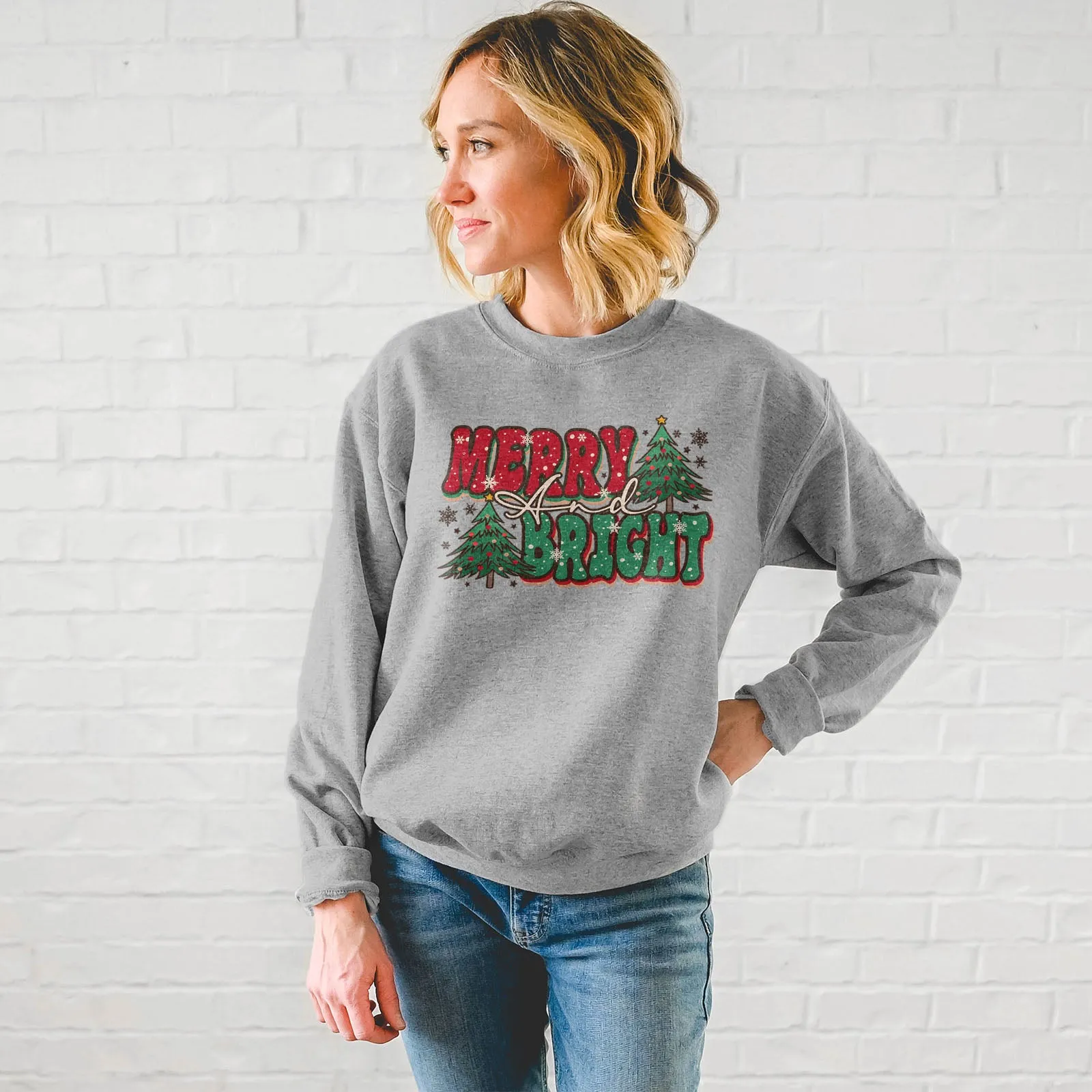 Merry And Bright Bold Sweatshirt