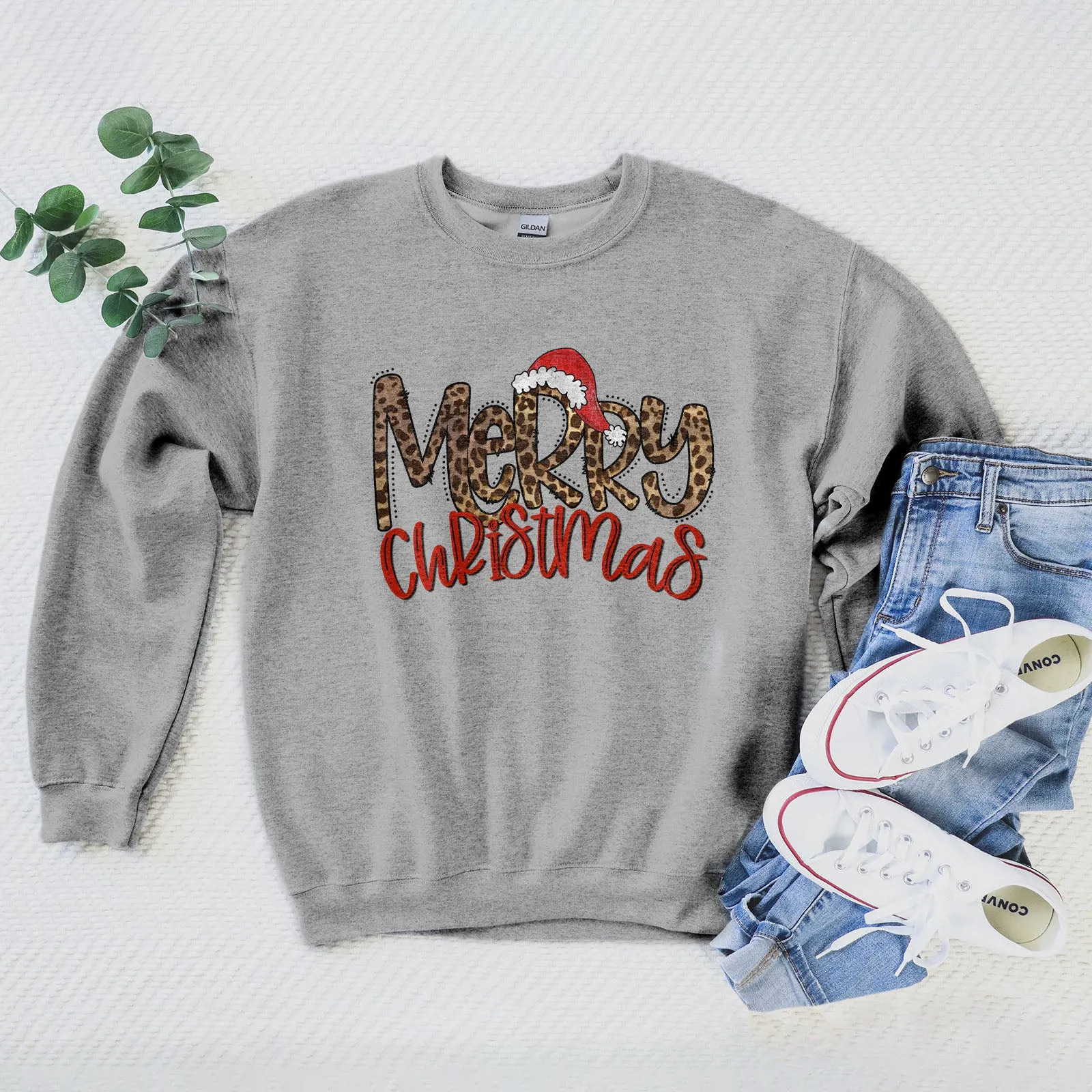 Merry Christmas - Leopard Sweatshirt