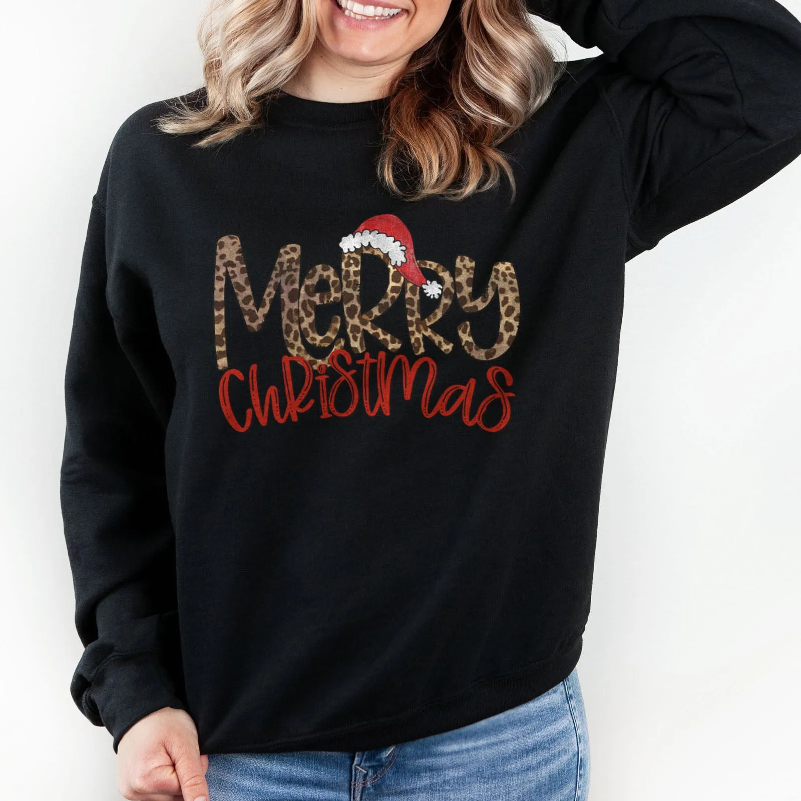 Merry Christmas - Leopard Sweatshirt