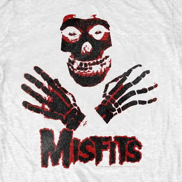 Misfits Punk Kids White T-Shirt - Crimson Ghost Hands