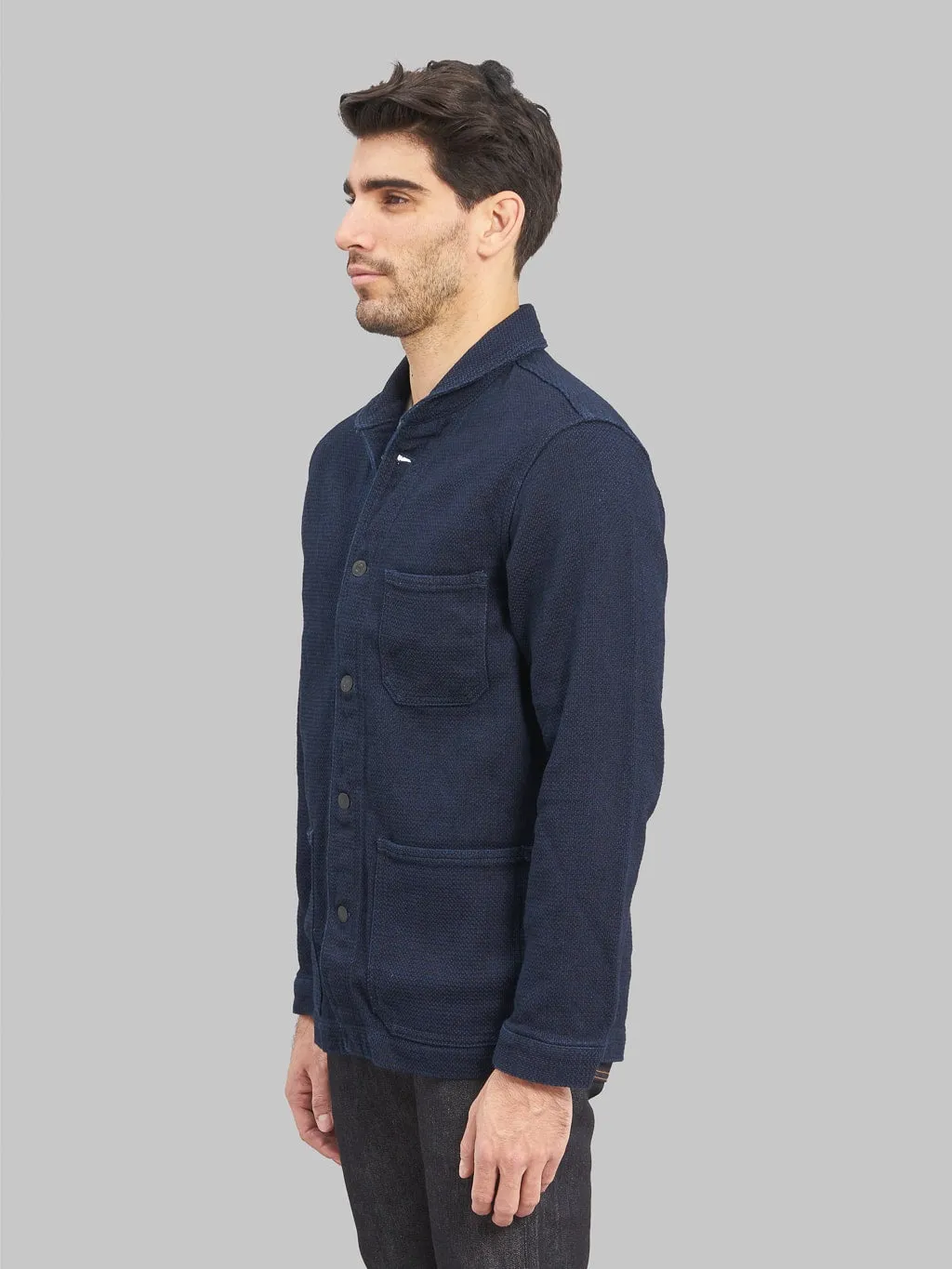 Momotaro 03-042 Indigo Dobby Coverall Jacket