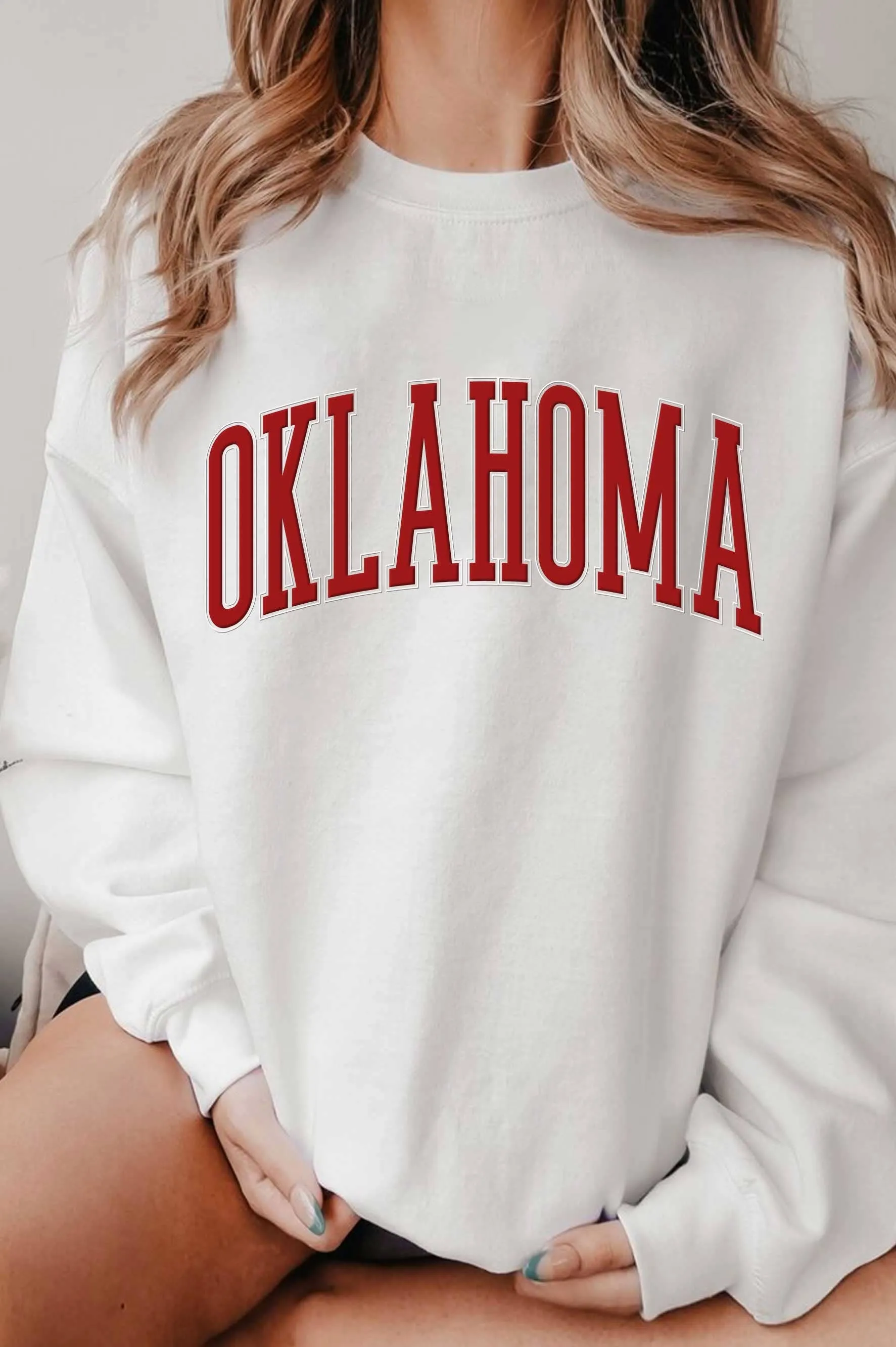 OKLAHOMA PUFF GRAPHIC BRUSHED SWEATSHIRTS