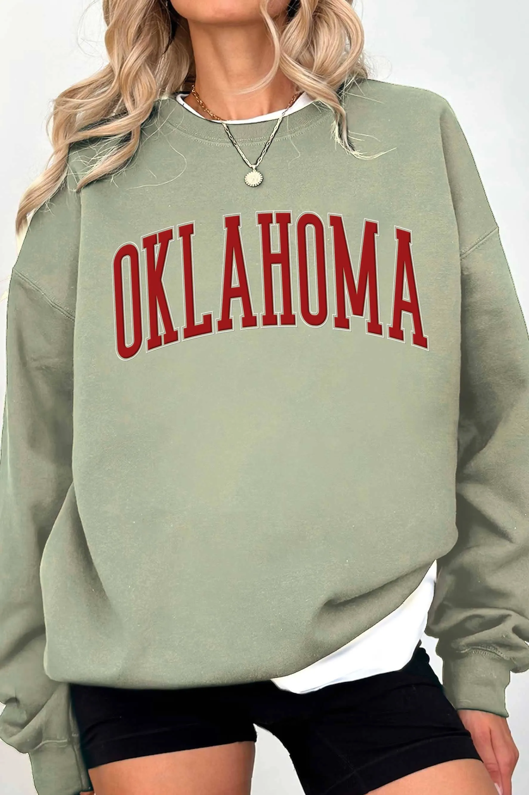 OKLAHOMA PUFF GRAPHIC BRUSHED SWEATSHIRTS