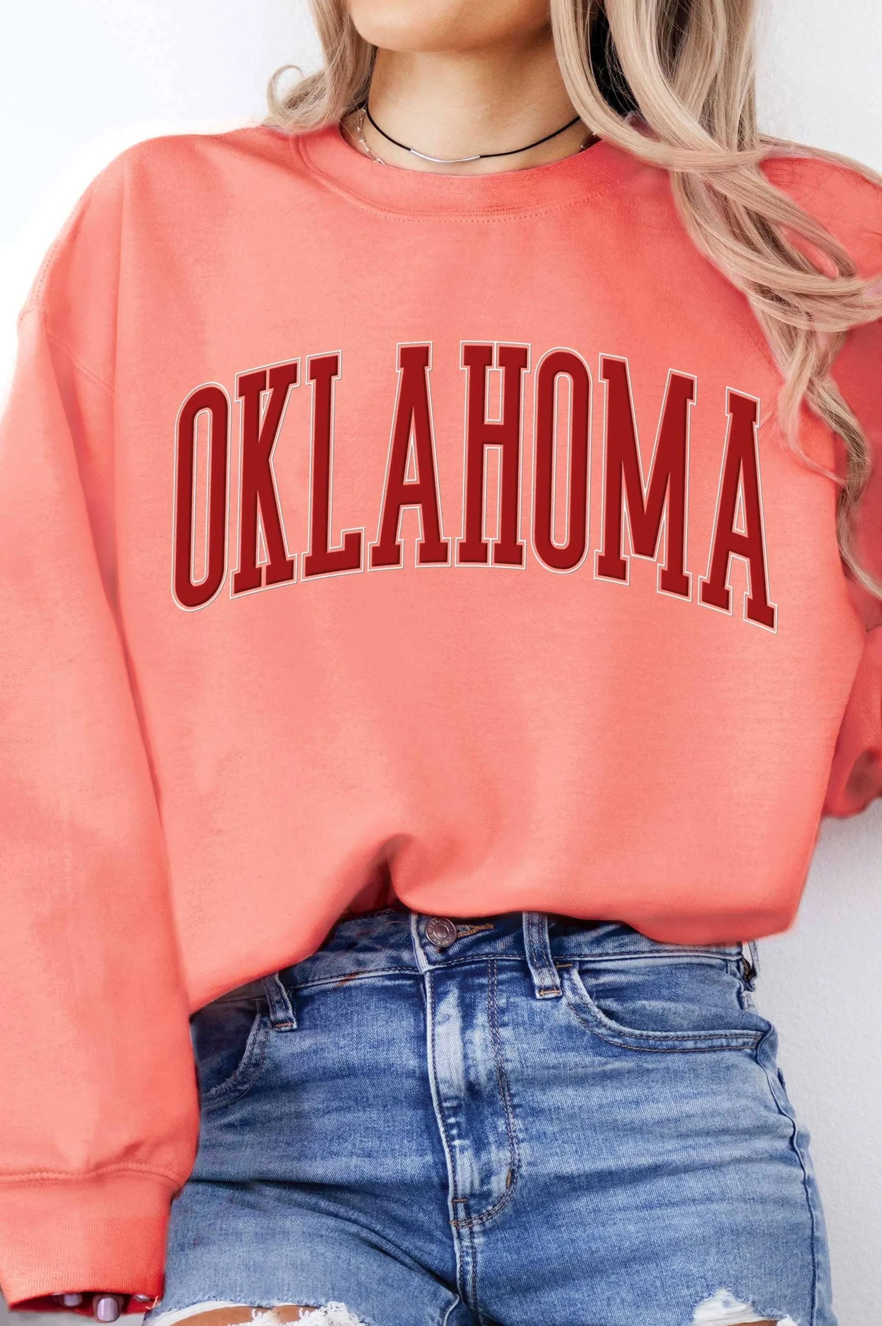 OKLAHOMA PUFF GRAPHIC BRUSHED SWEATSHIRTS