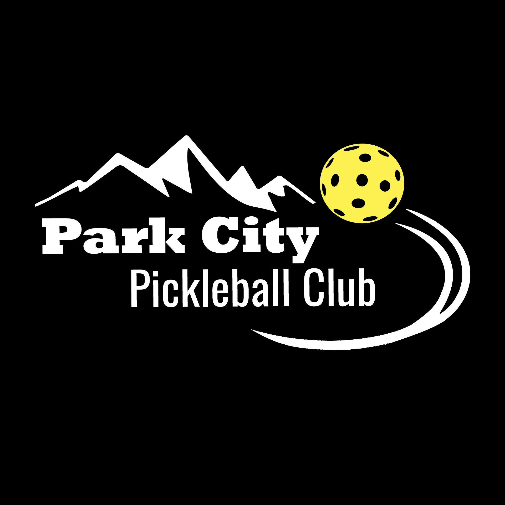 Park City Pickleball Club (Red Words) Customizable | Men's Long Sleeve Athletic Shirt | 100% Polyester