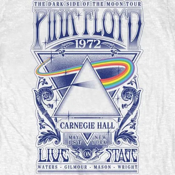 Pink Floyd Kids White T-Shirt - Dark Side Of The Moon Tour 1972