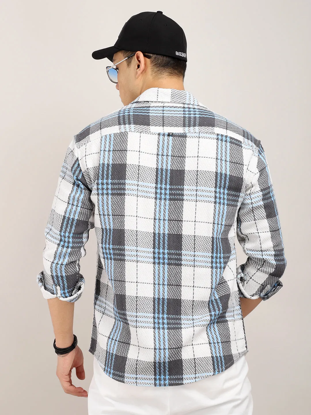 Plaiditude Sky Checked Shirts