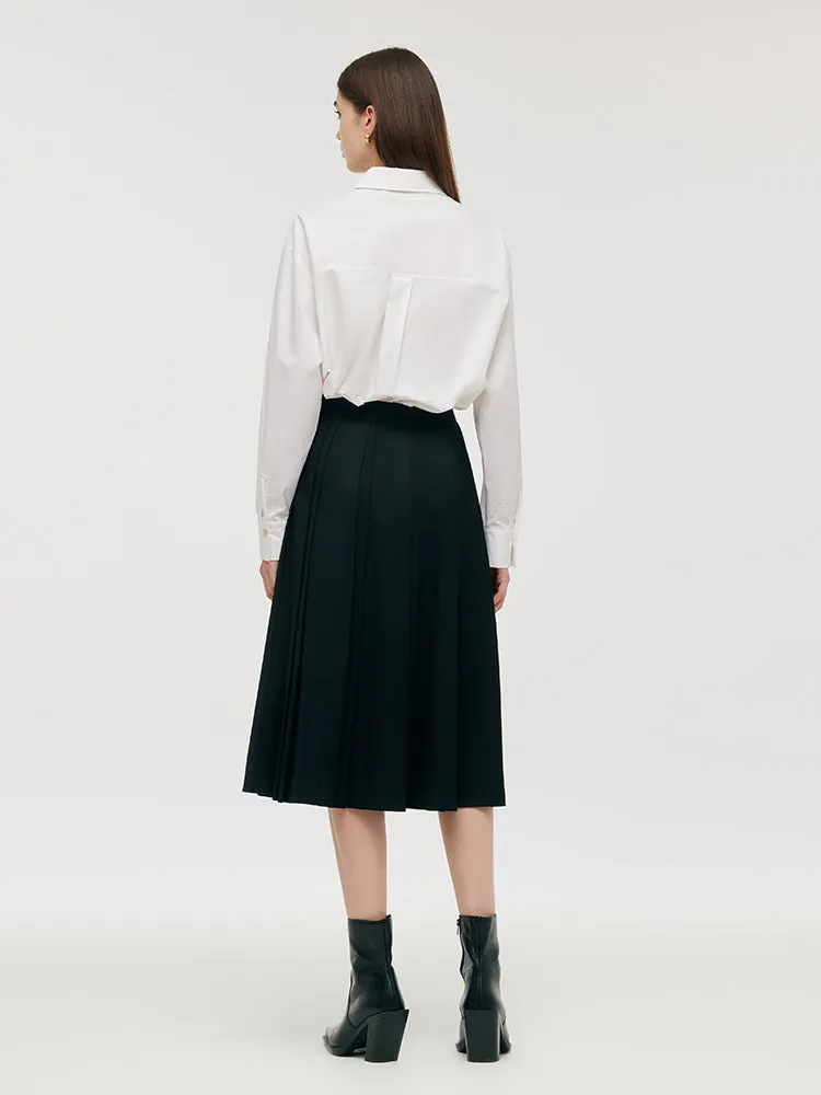 Pleated A-Line Women Skirt