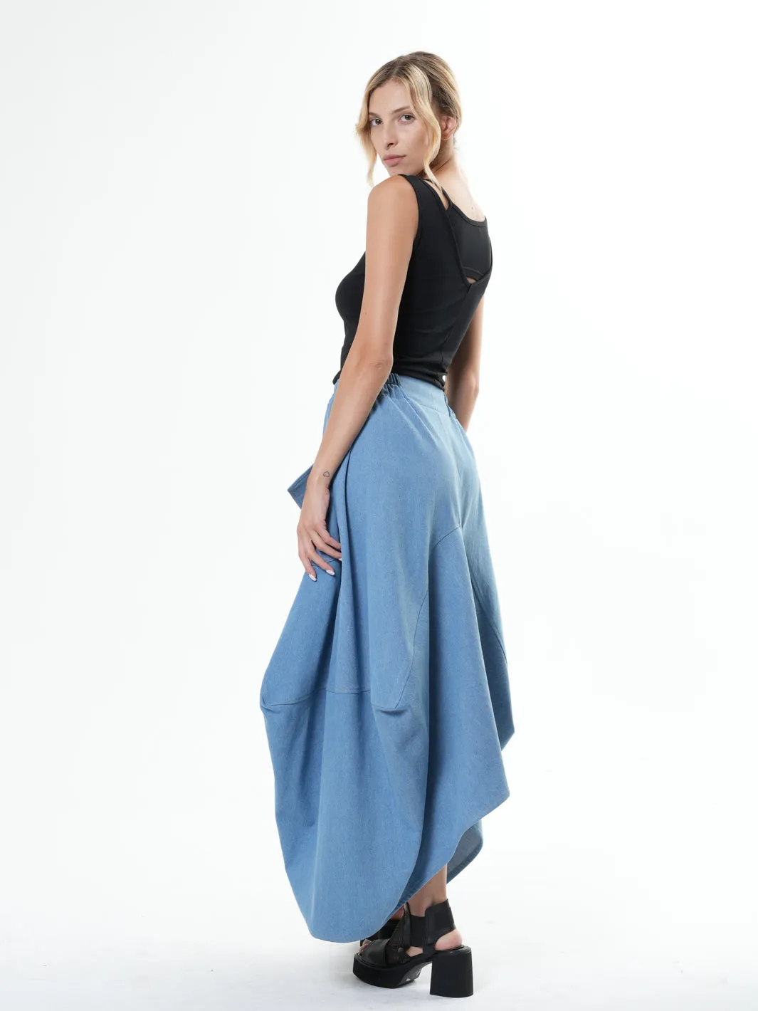 Plus Size Jean Skirt