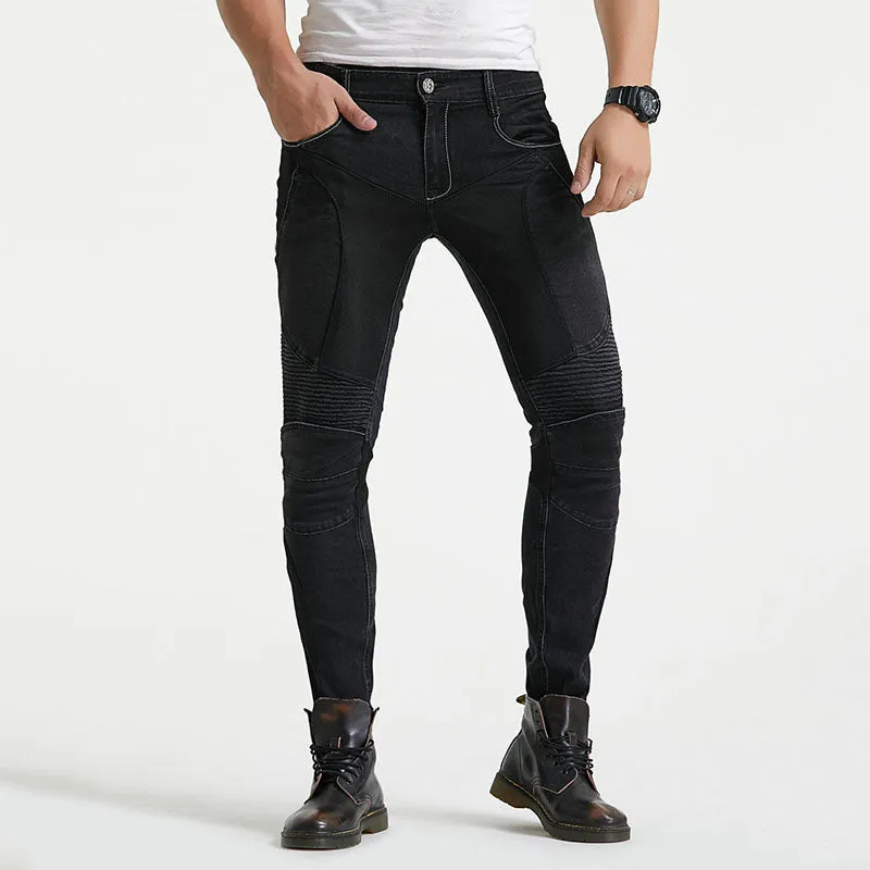 Racing Casual Slim-fit Stretch Mesh Stitching Men's Pants