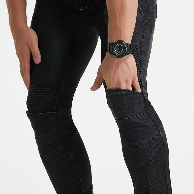 Racing Casual Slim-fit Stretch Mesh Stitching Men's Pants