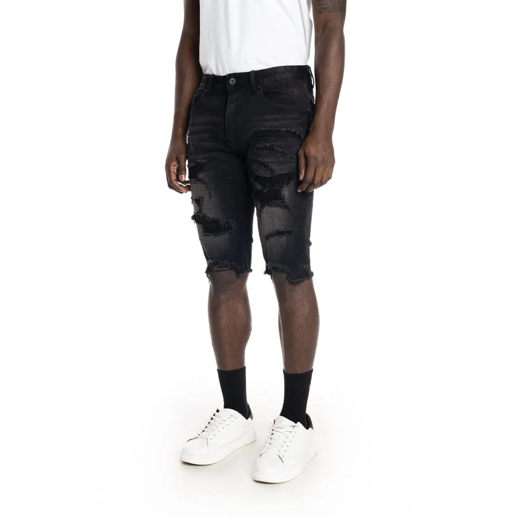 Ripoff Semi Basic Jean Shorts - Dusty Black