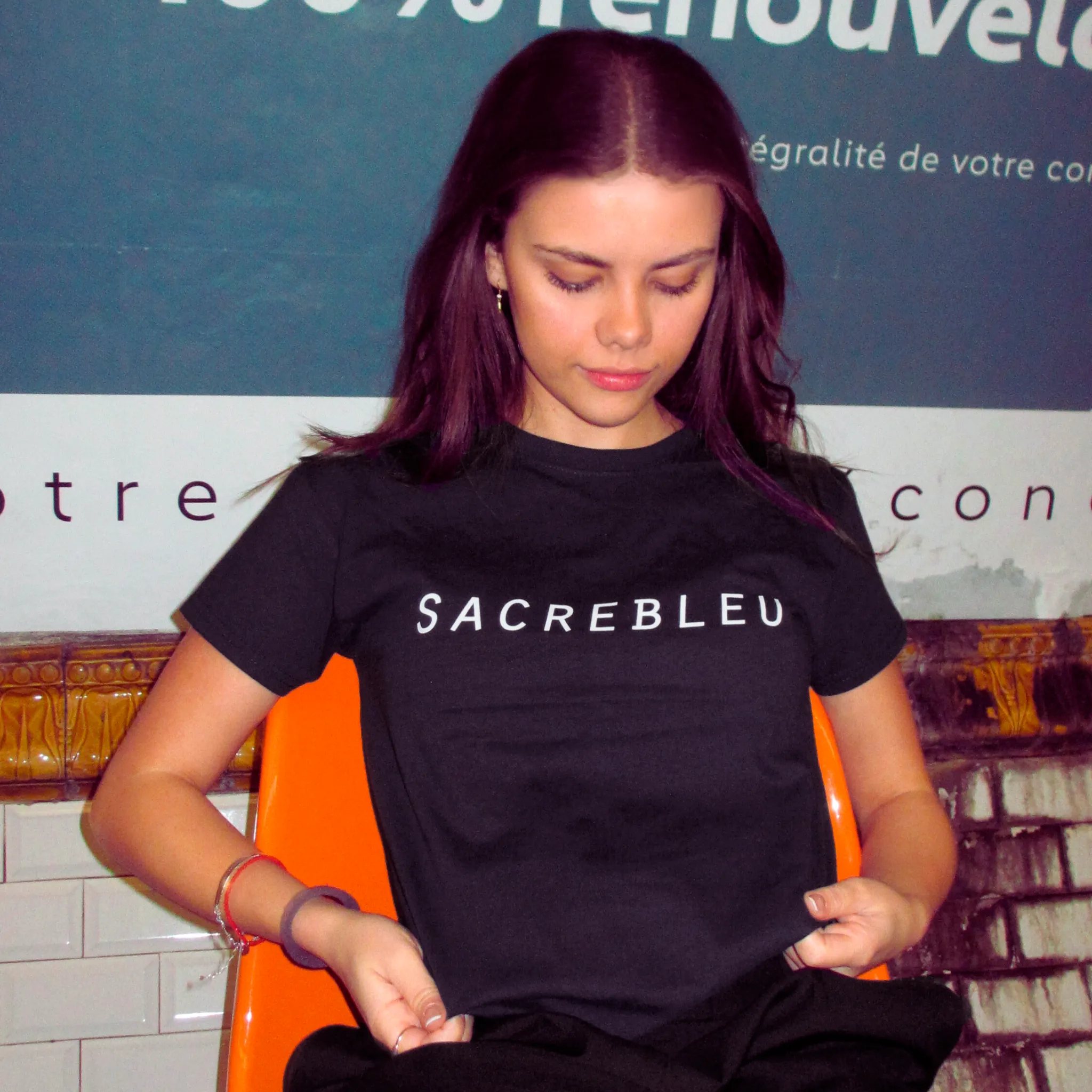 SACREBLEU, BABY TEE - SVART