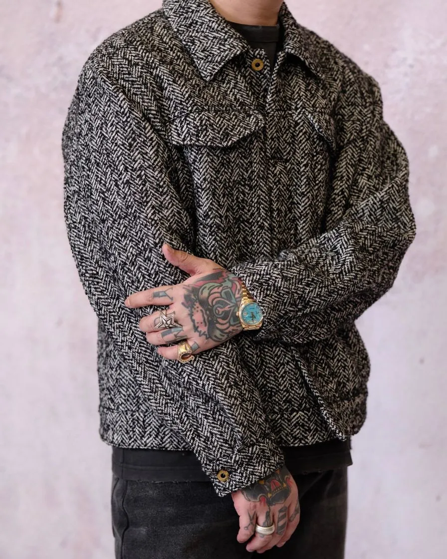 Salt&Pepper Tweed Trucker Jacket