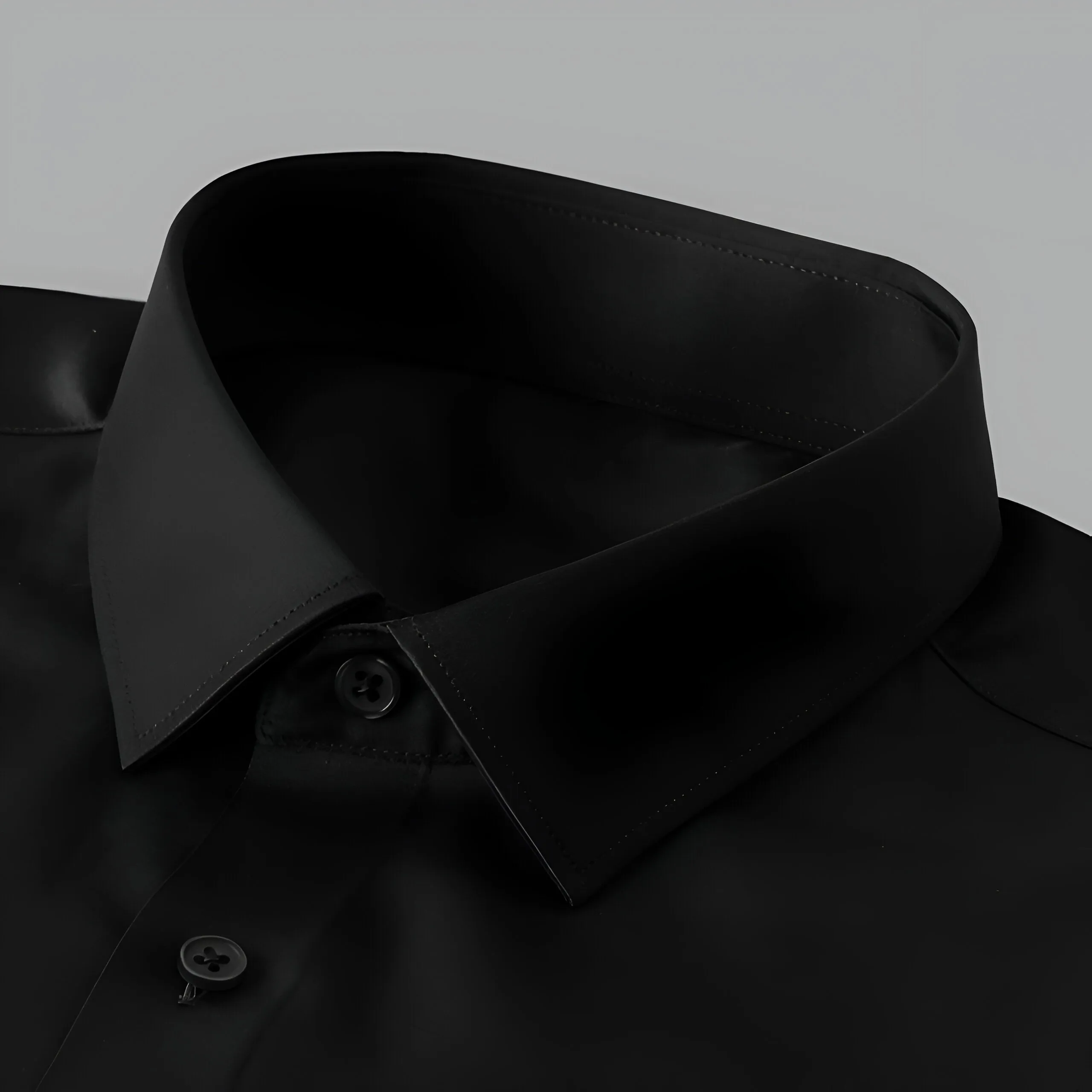 Single Pocket Formal Shirts - Black