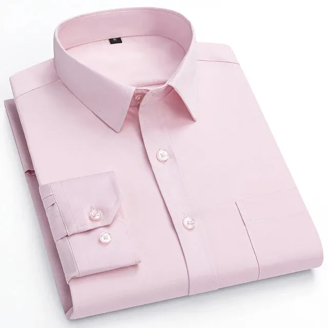 Single Pocket Formal Shirts - Pink