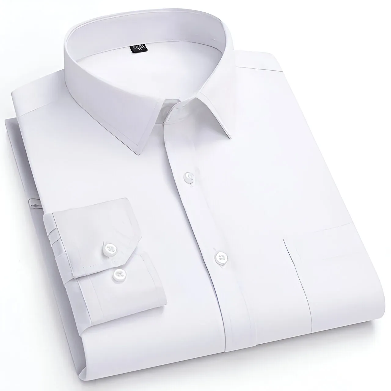 Single Pocket Formal Shirts - White