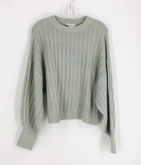 Size L Gray Ribbed Knit NEW Sweaters Sweater