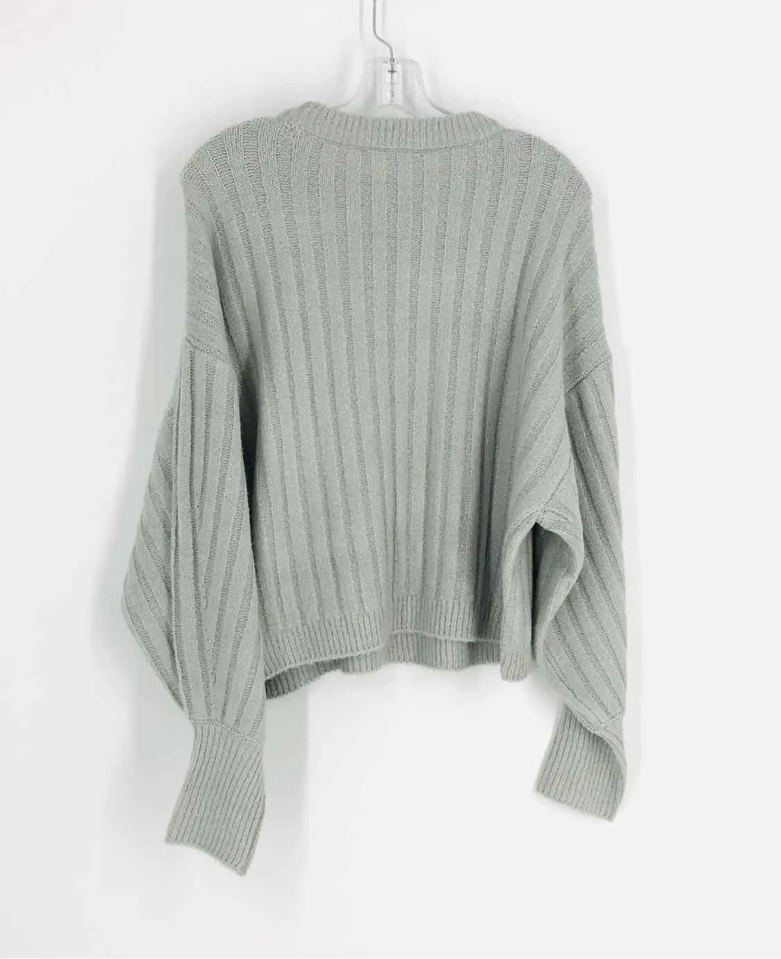 Size L Gray Ribbed Knit NEW Sweaters Sweater