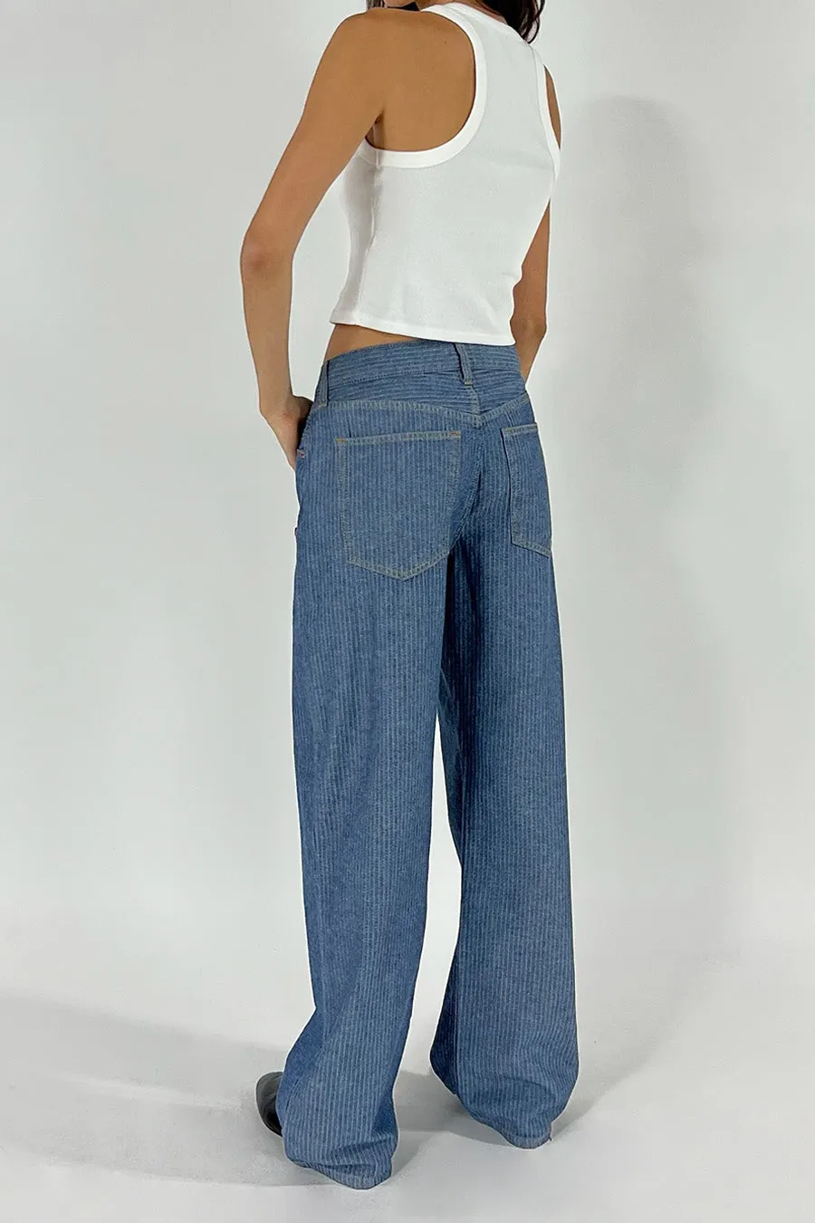 Stanton Relaxed Wide Leg - Riverblass