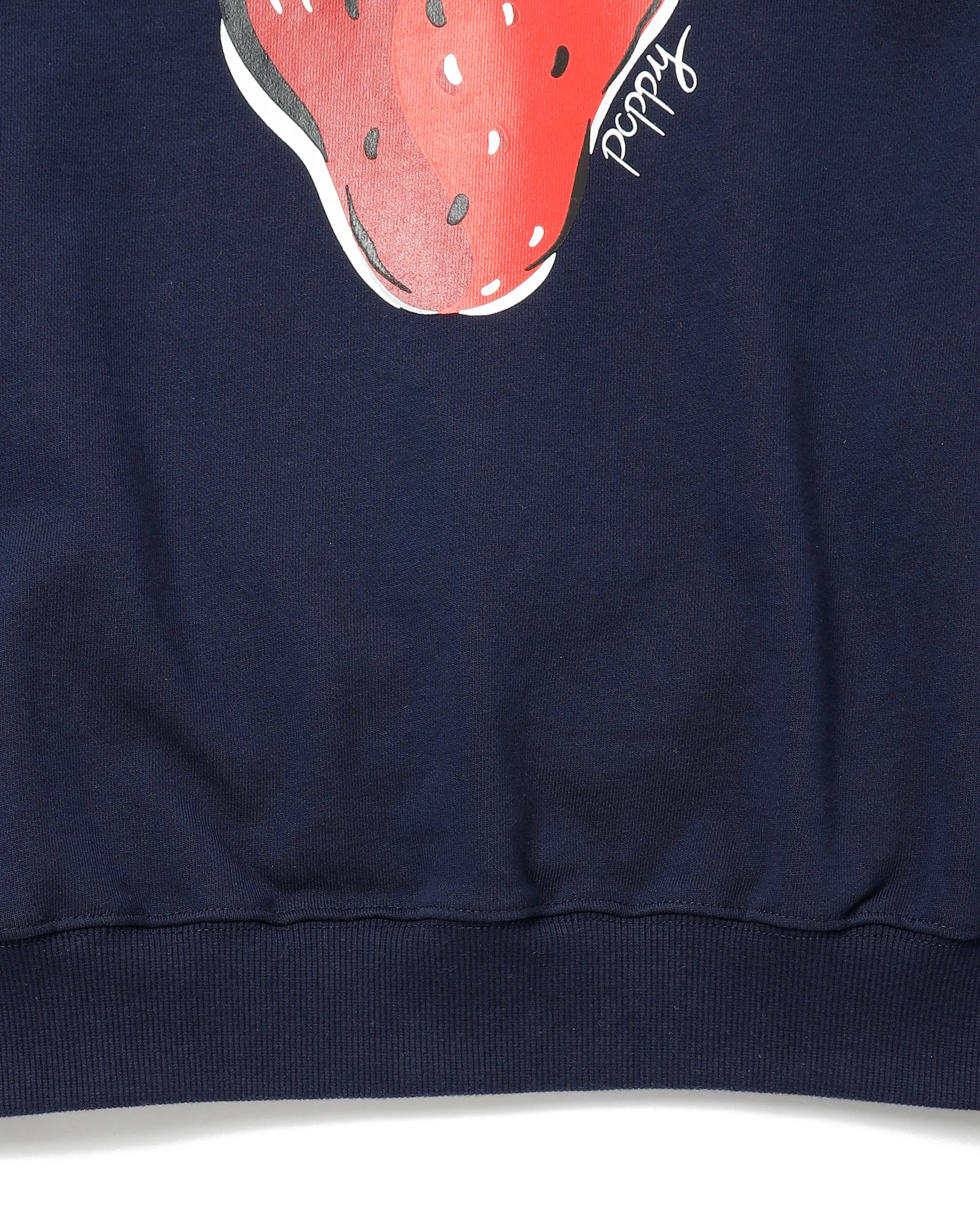 Strawberry printed sweatshirts (Navy)