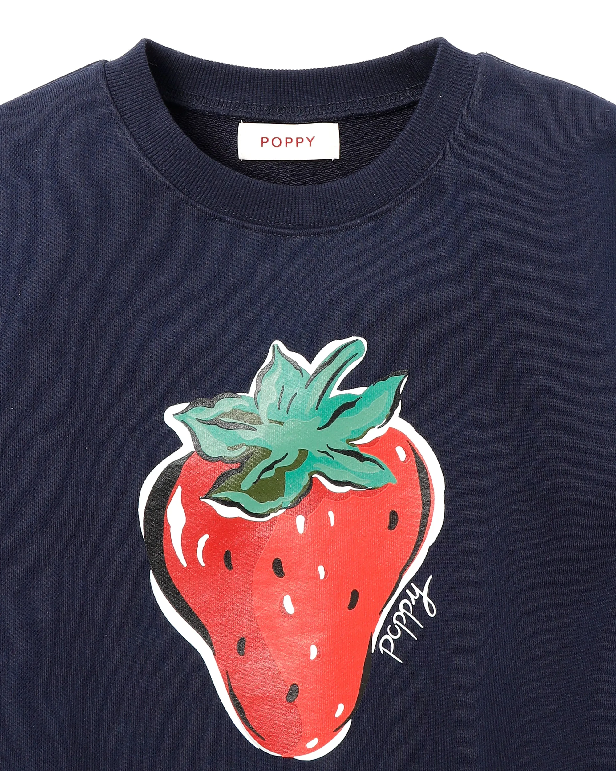 Strawberry printed sweatshirts (Navy)