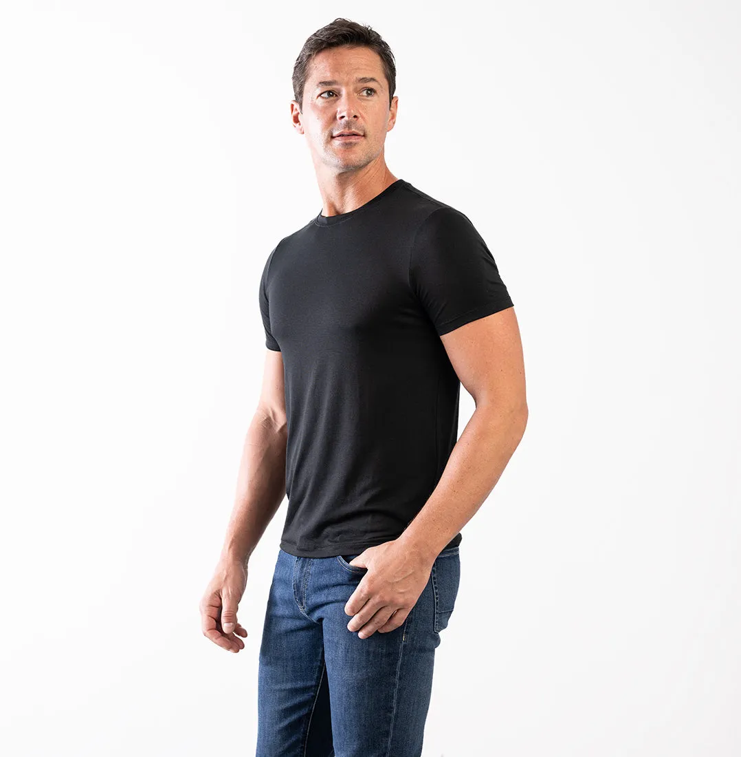 Threshold Crew Neck T-Shirt Slim Fit - Onyx Black