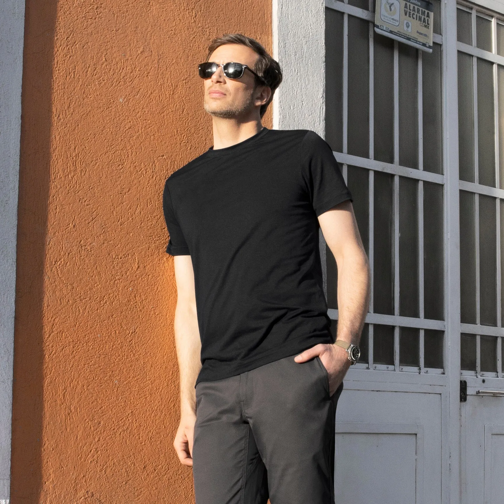 Threshold Crew Neck T-Shirt Slim Fit - Onyx Black