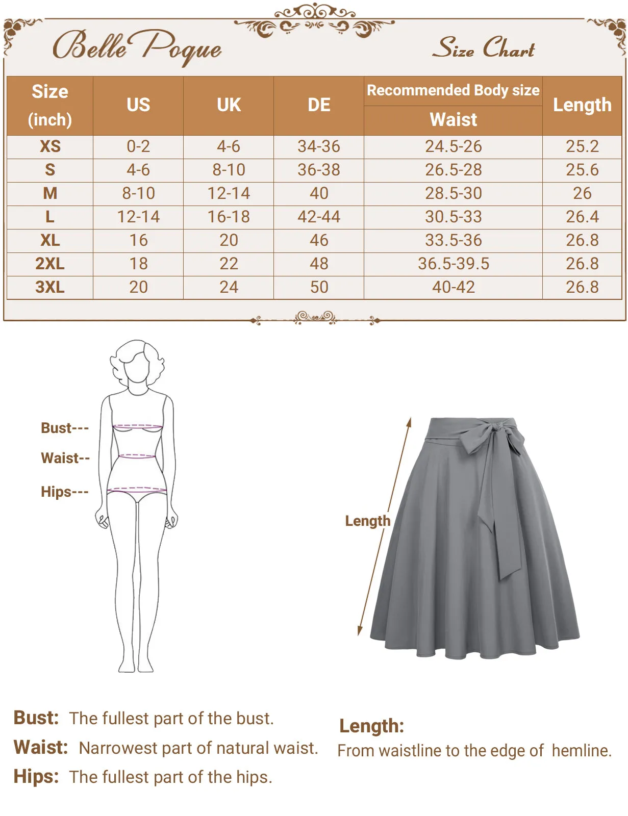 Women's High Waist A-Line Pockets Skirt