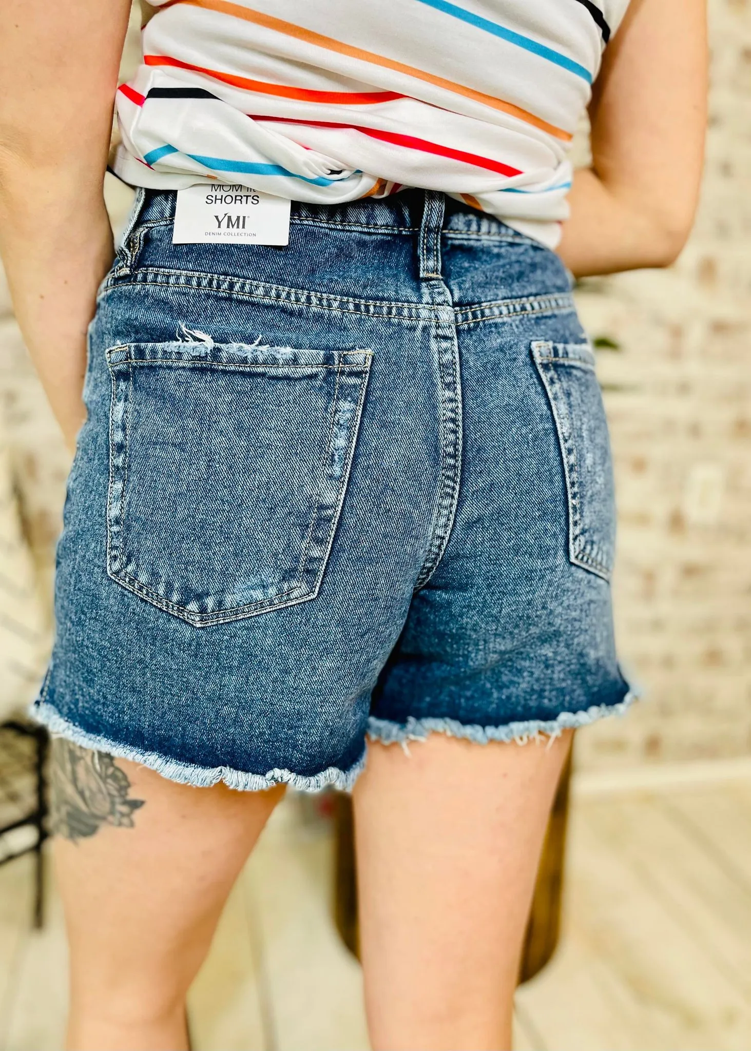 YMI Denim Distressed Shorts