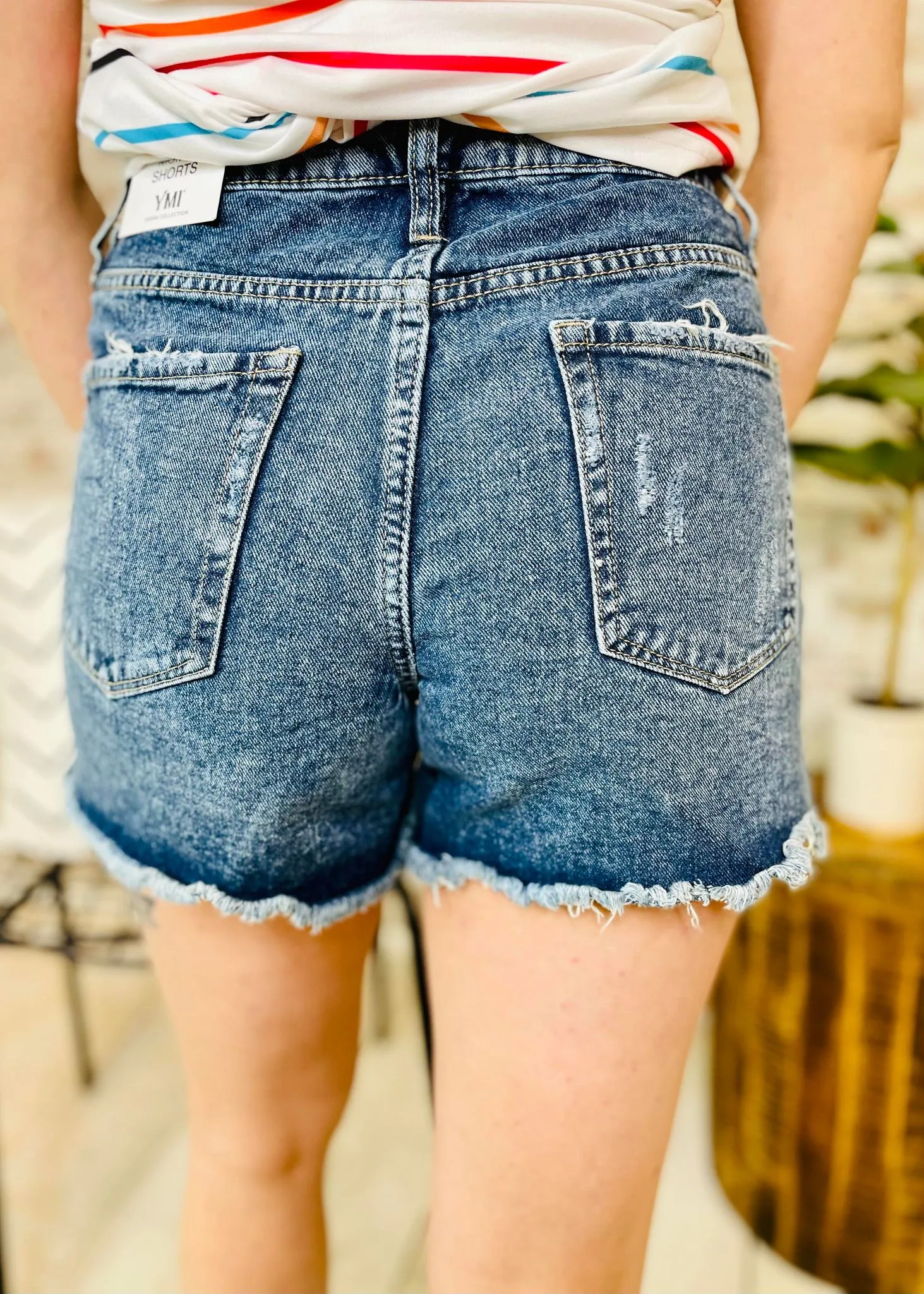 YMI Denim Distressed Shorts